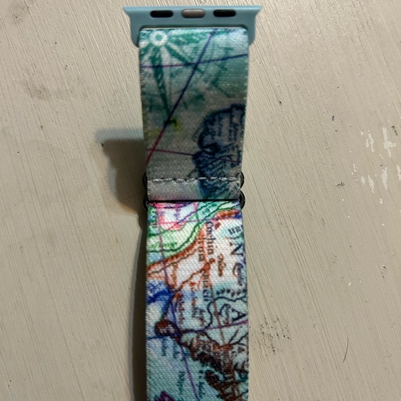 Colorful Map Print Watch Strap - Picture 4 of 4